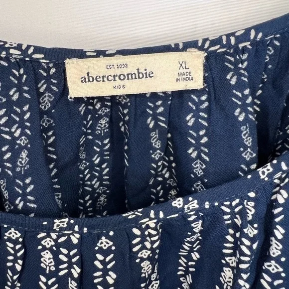 Abercrombie Kids Smocked Off the Shoulder Peplum Crop Top Girls Size XL - Picture 8 of 9